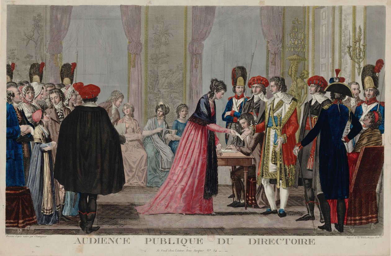Veřejné slyšení adresáře, cca 1797. od Alexis Chataignier