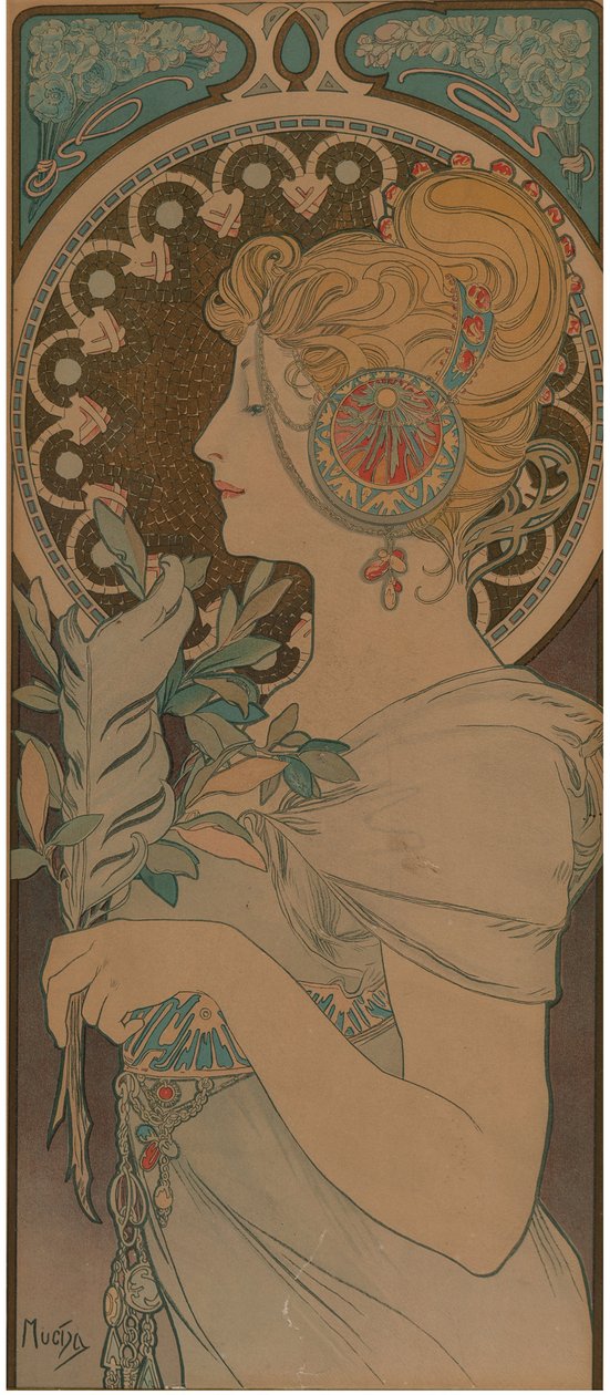 Feather, 1899. od Alfons Marie Mucha