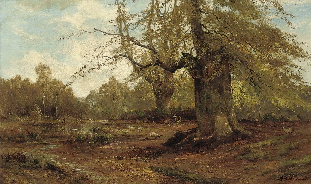 Burnham Beeches, podzim od Alfred de Breanski
