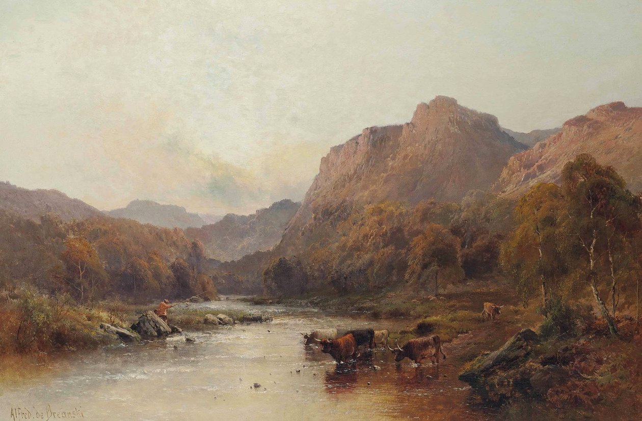 Potok na zámku Campbell od Alfred de Breanski