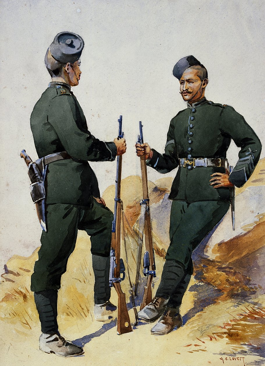 Vojáci 39. Garwhal Rifles, Garwhalis, ilustrace k 