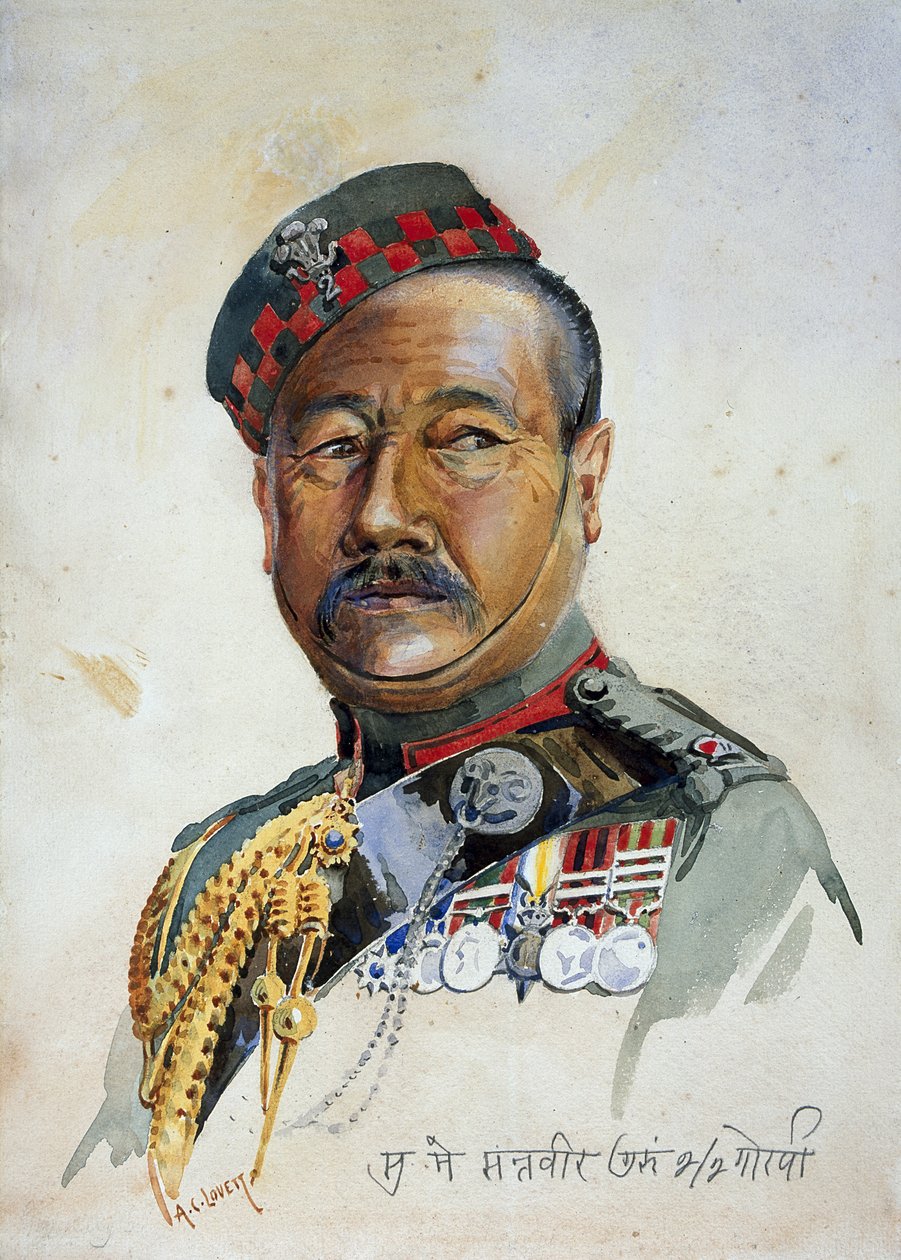 Subadar-Major Gurung Gurkha, ilustrace z 