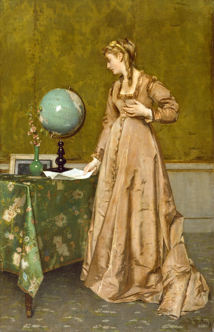 Zprávy z dálky, 1860 od Alfred Emile Stevens