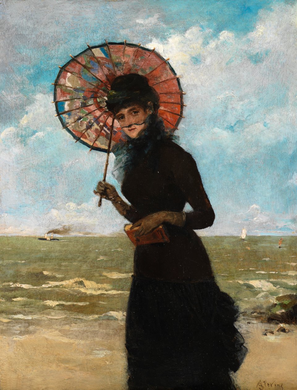 Promenáda u moře od Alfred Emile Stevens