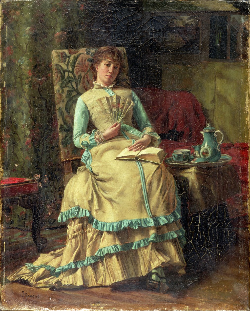 Žena v interiéru, cca 1880 od Alfred Emile Stevens
