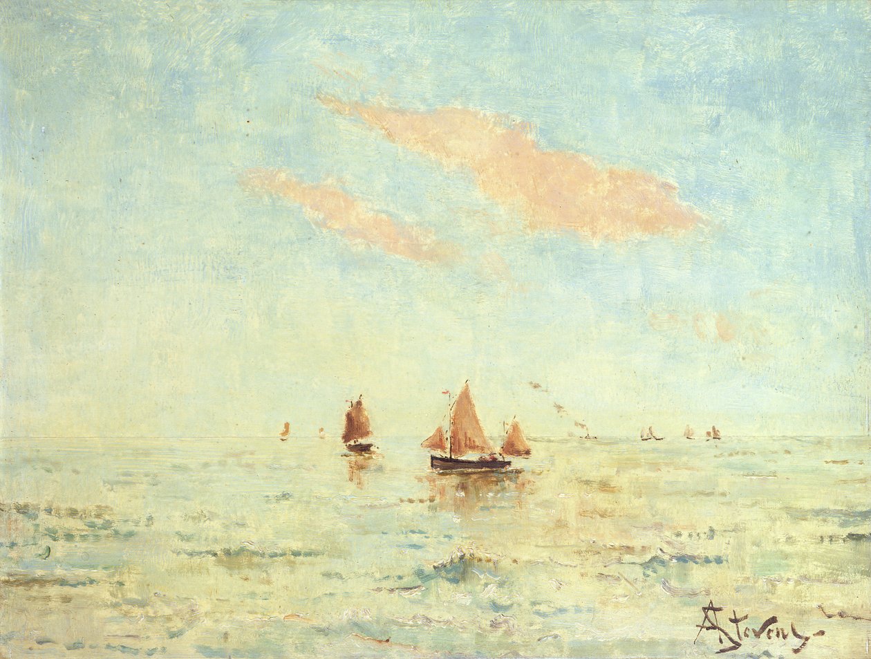 Moře u Treportu, kolem roku 1880 od Alfred Emile Stevens