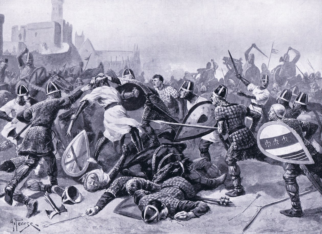 Stephen byl zajat v bitvě u Lincolnu AD1141, 20. léta 20. století od Alfred Pearse
