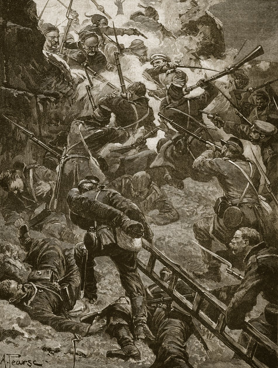 Rusové šli směle nahoru, ilustrace z 
