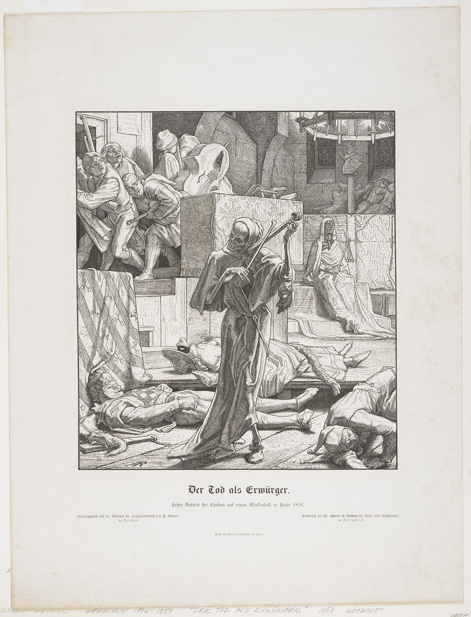 Smrt jako škrtič, 1851 od Alfred Rethel