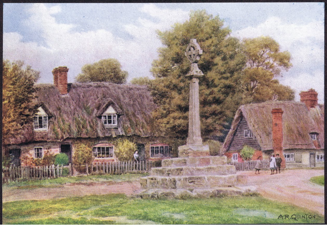 Long Wittenham, Berkshire, z The Cottages and the Village Life of Rural England vydané nakladatelstvím Dent & Sons Limited, 1912 od Alfred Robert Quinton