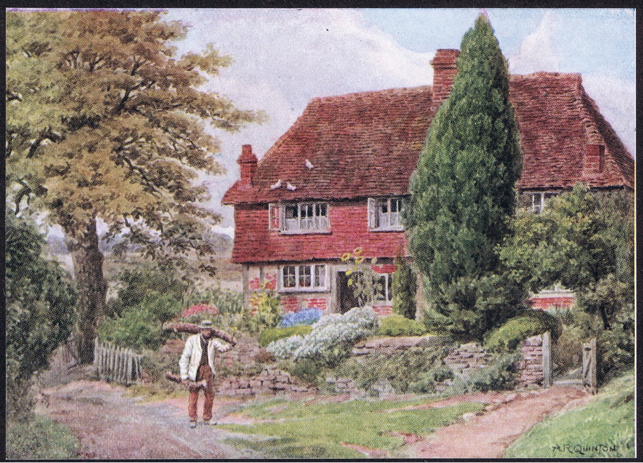 Tillington, Nr Petworth, Sussex, z The Cottages and the Village Life of Rural England vydané nakladatelstvím Dent & Sons Limited, 1912 od Alfred Robert Quinton