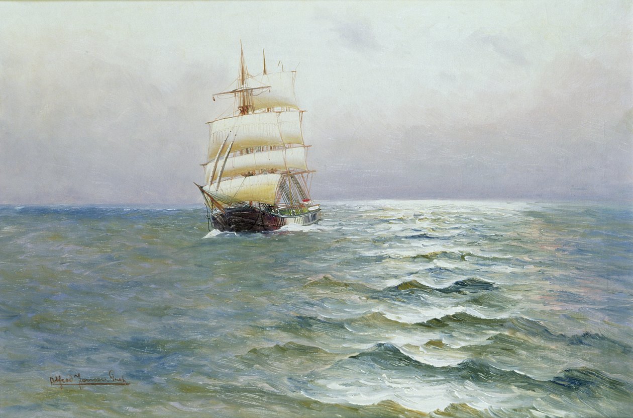 Vysoká loď od Alfred Serenius Jensen