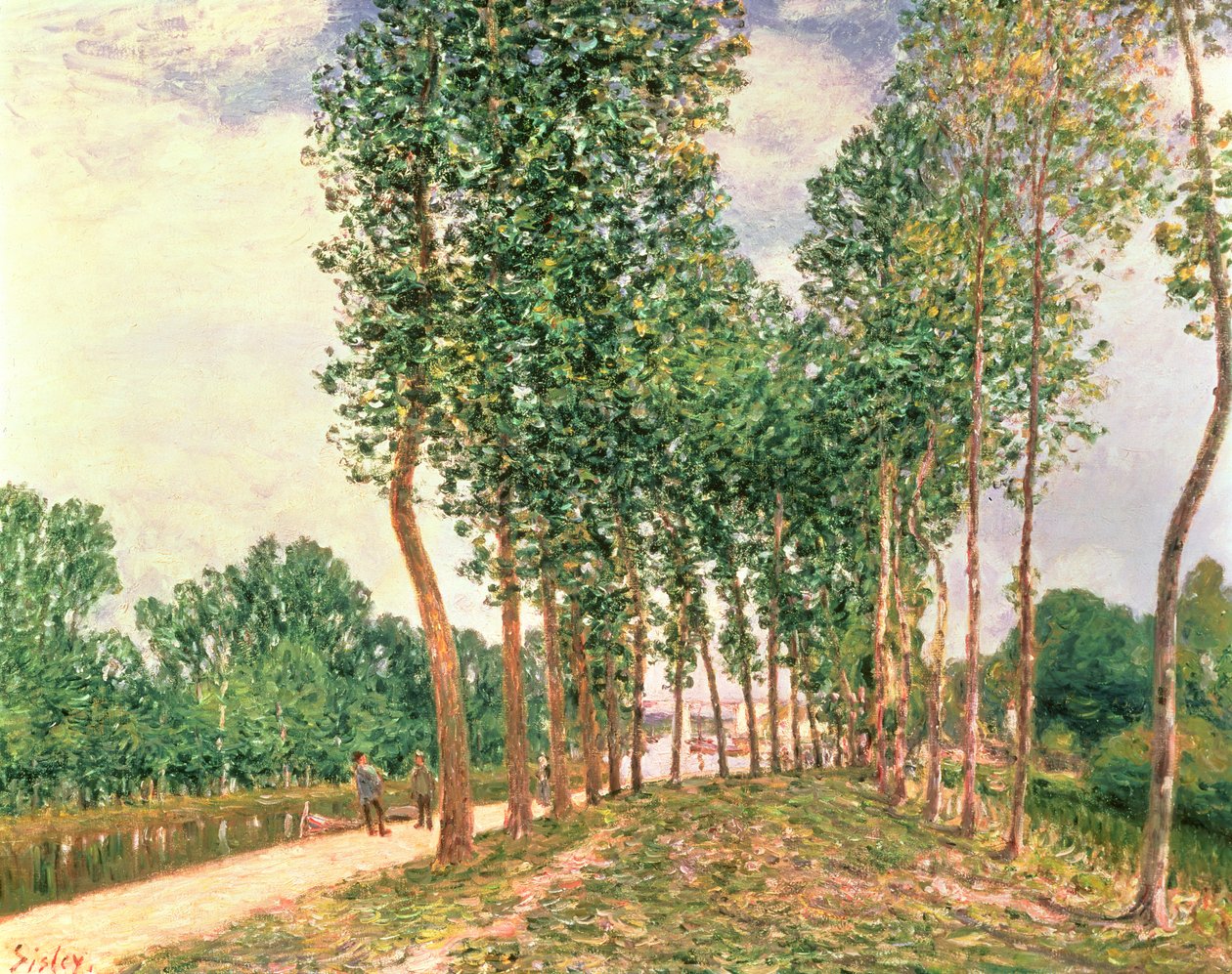Banks of the Loing, poblíž Moret od Alfred Sisley