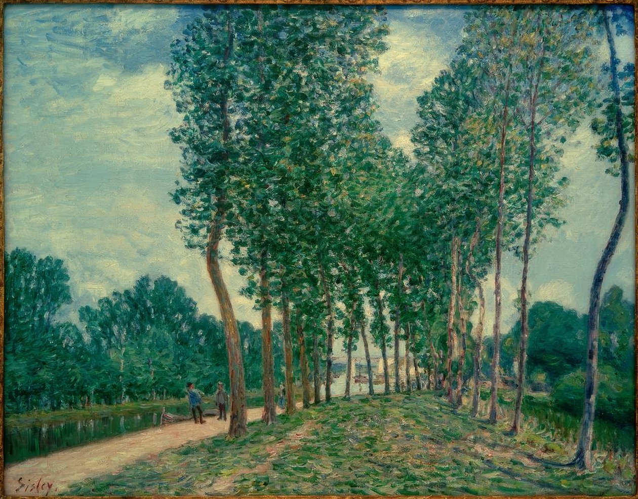 Banks of the Loing poblíž Moret od Alfred Sisley