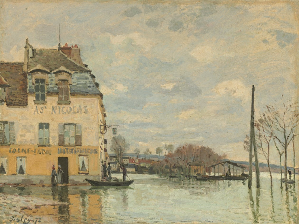 Povodeň v Port-Marly, 1872 od Alfred Sisley