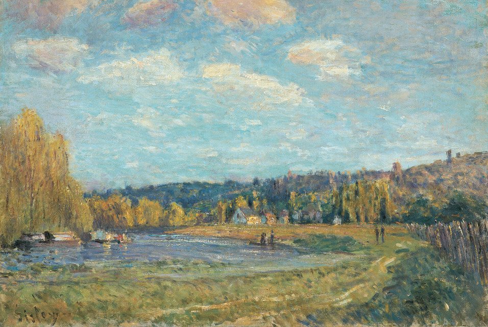 Seina v Saint-Cloud od Alfred Sisley