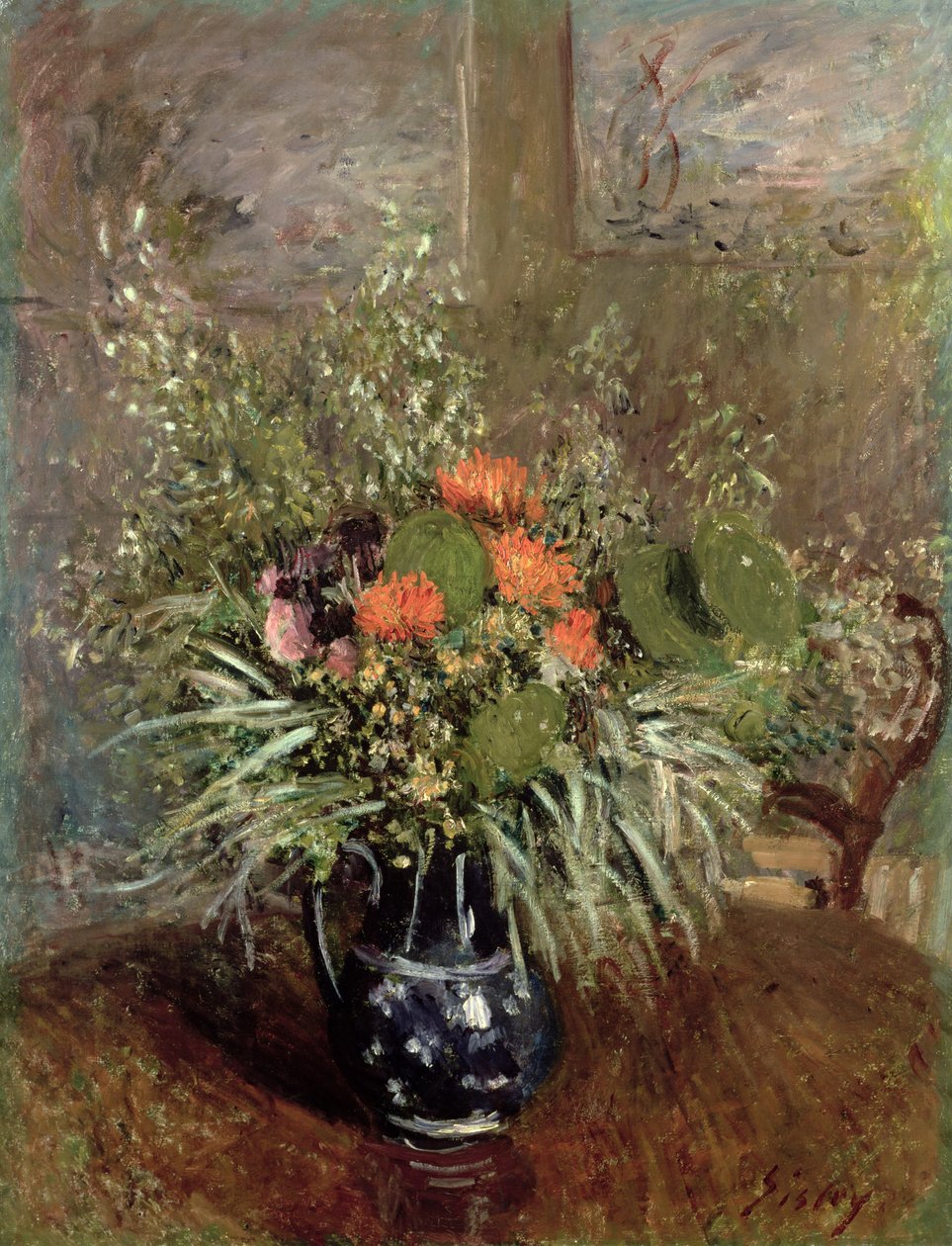 Zátiší z divokých květin od Alfred Sisley