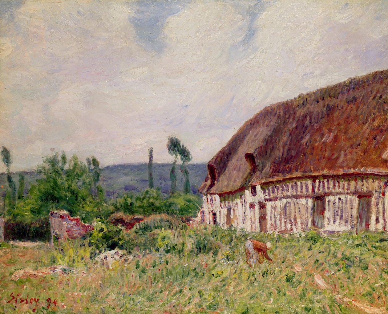 Chata z došků v Normandii, 1894 od Alfred Sisley