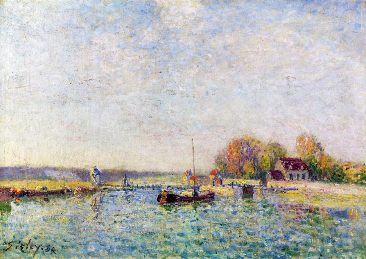 Kanál, 1884 od Alfred Sisley