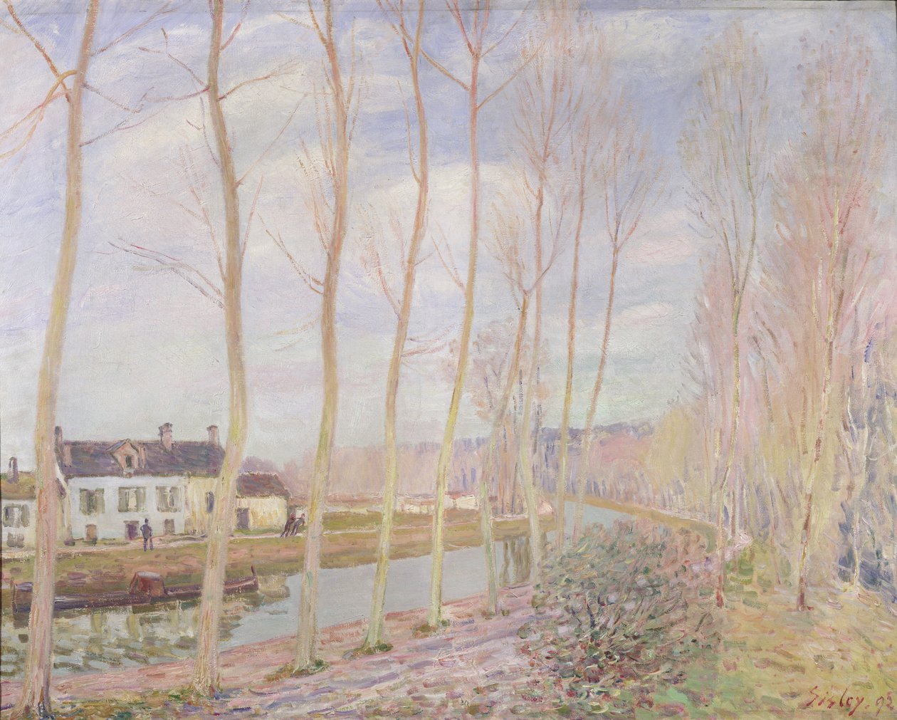 Kanál Loing, 1892 od Alfred Sisley