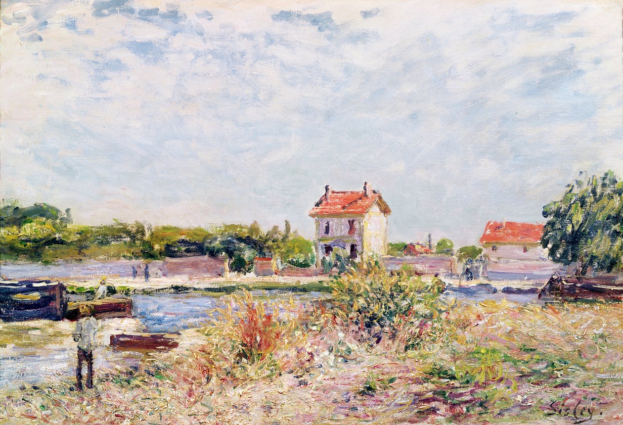 The Loing at Saint-Mammes, 1885 od Alfred Sisley