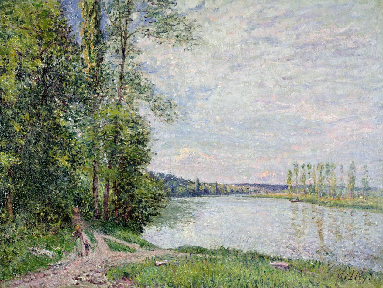 Riverside Road z Veneux do Thomery, 1880 od Alfred Sisley