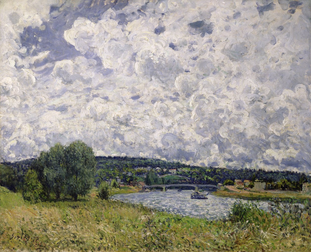 Seina v Suresnes, 1877 od Alfred Sisley