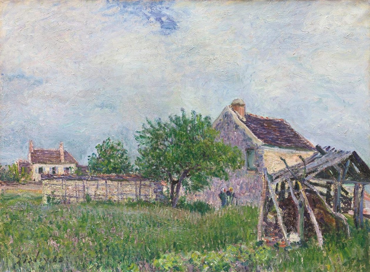 Stará došková chata v Les Sablons od Alfred Sisley