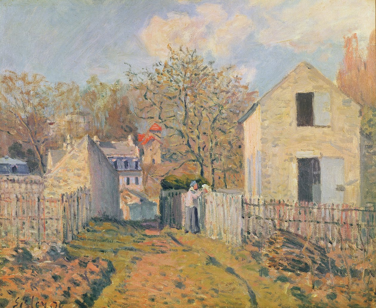 Vesnice sousedů, 1872 od Alfred Sisley