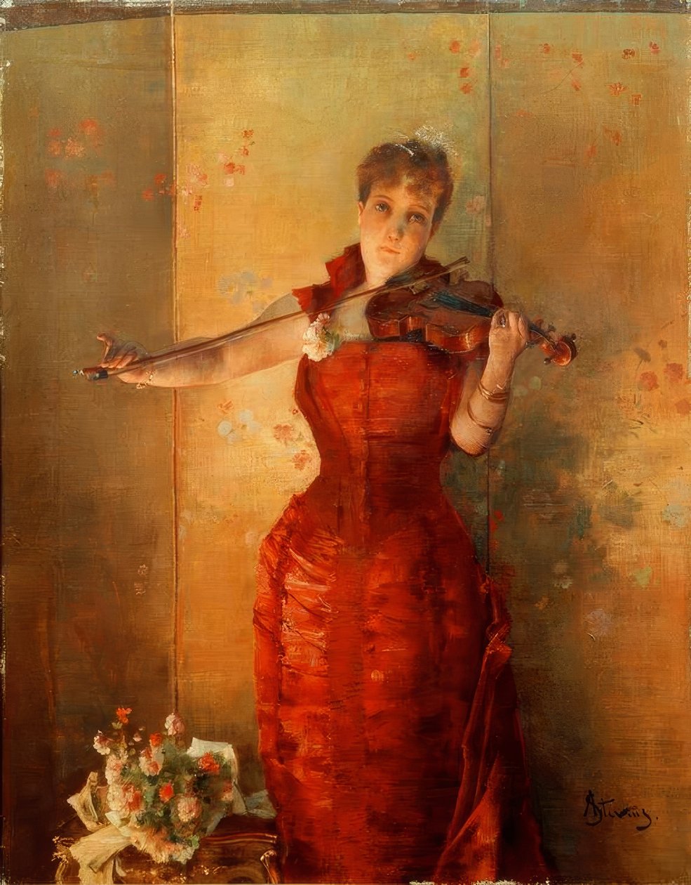 A.Stevens, Houslista od Alfred Emile Stevens