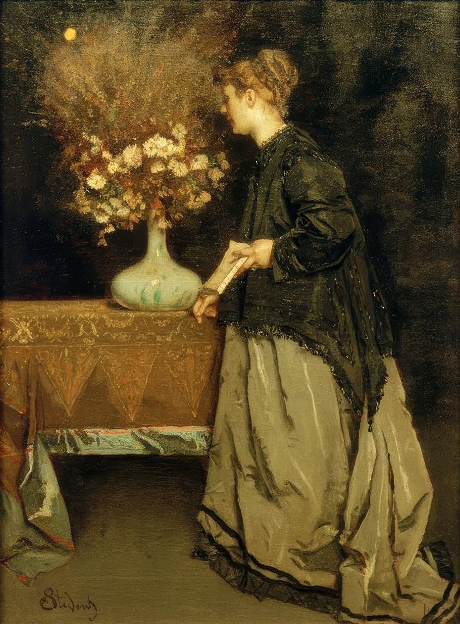 A.Stevens, Herbstblumen od Alfred Emile Stevens