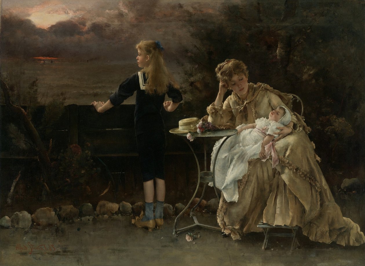 Matka a její děti od Alfred Emile Stevens