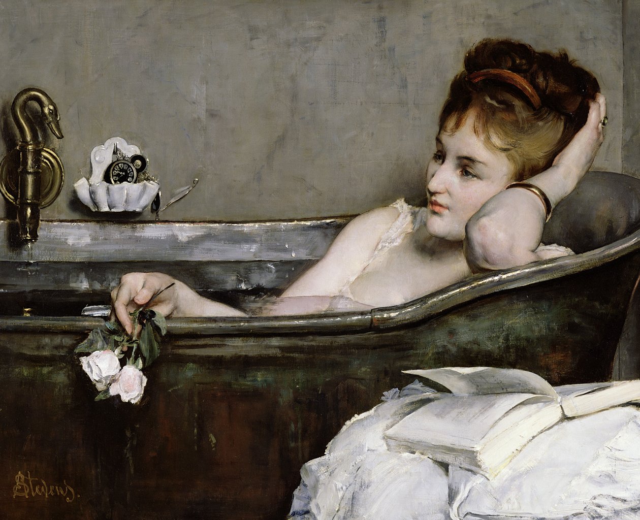 The Bath, c.1867 od Alfred Emile Stevens