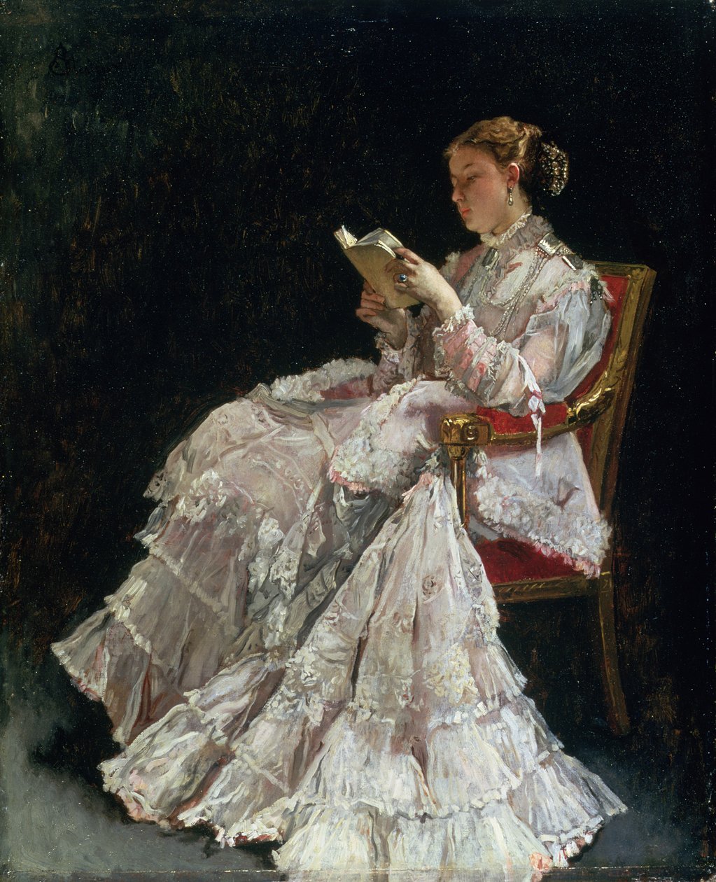Čtenář, kolem roku 1860 od Alfred Emile Stevens