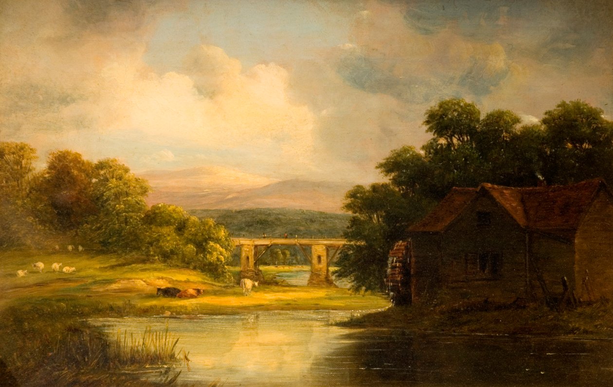 Starý mlýn, lázně, od Alfred Gomersal Vickers