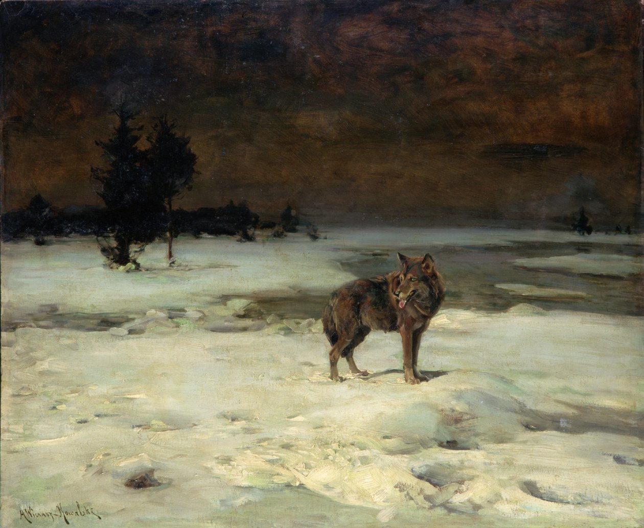 Free and Alone, c.1900 od Alfred von Wierusz Kowalski