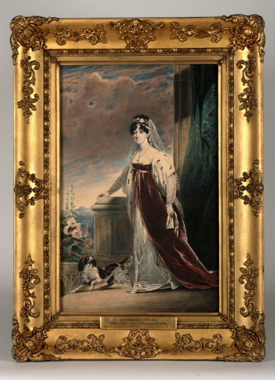 Portrét lady Eleanor Egertonové, kolem roku 1820 (wc a bodycolor na papíře) (pár viz 328879) od Alfred Edward Chalon
