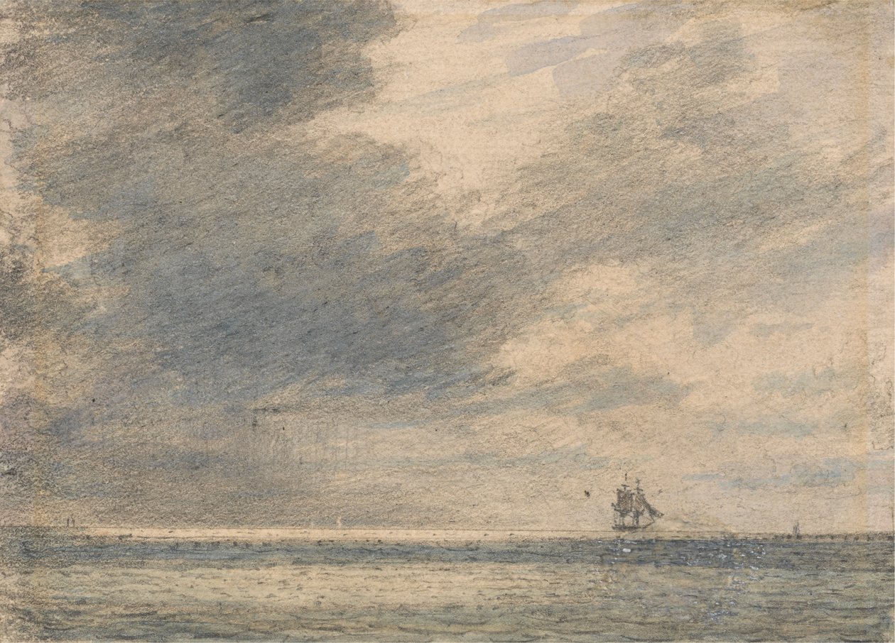 Večer na moři od Alfred Abram Constable