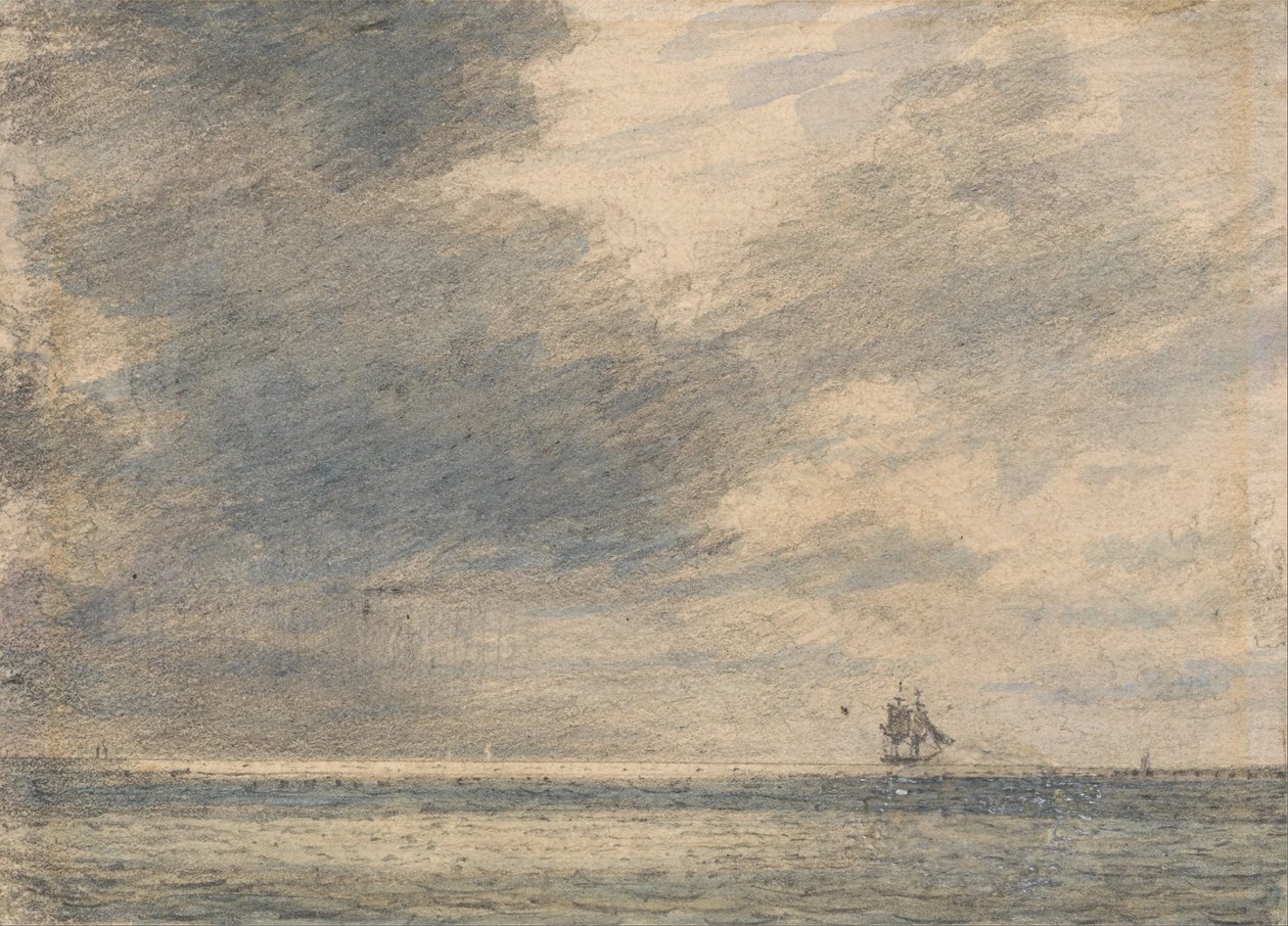 Večer na moři od Alfred Abram Constable