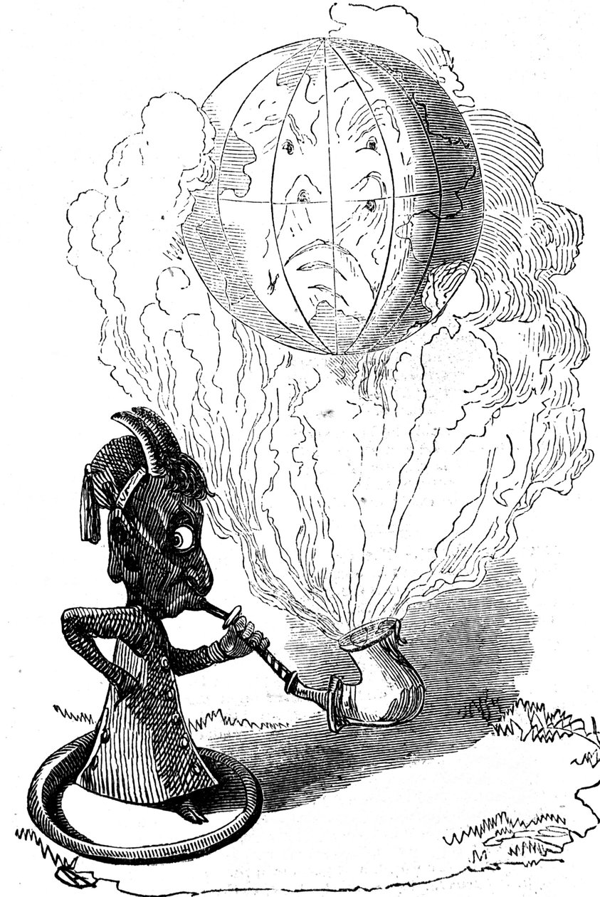 Karikatura proti tabáku od Alfred Crowquill