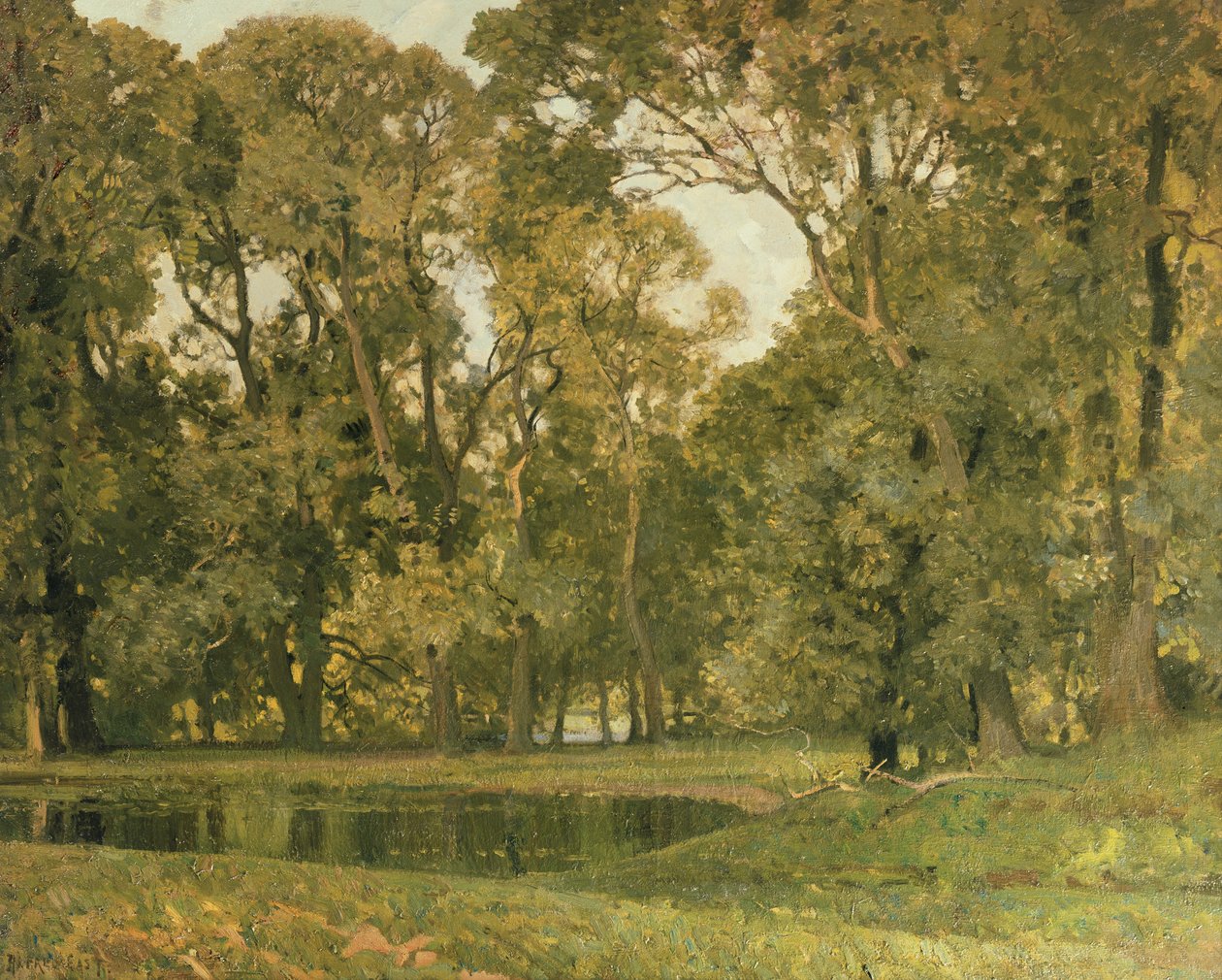 Zelený bazén od Alfred East