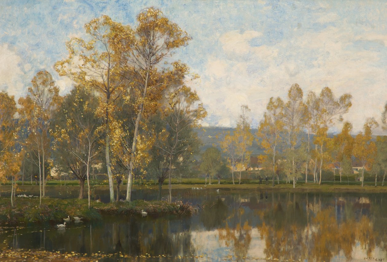 Ospalá řeka Somme od Alfred East