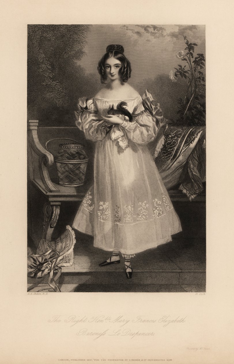 Mary Frances Elizabeth Stapletonová od Alfred Edward (after) Chalon