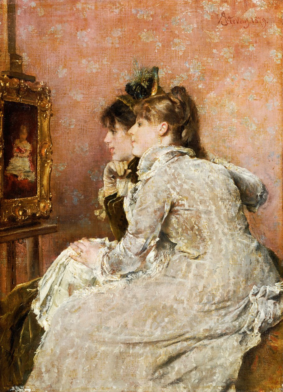 Obdivovat portrét, 1879 od Alfred Emile Stevens