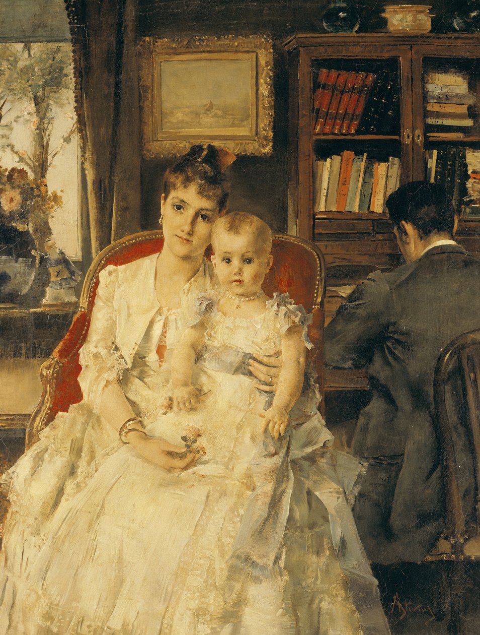 Všechno štěstí (rodinná scéna) kolem roku 1880 od Alfred Emile Stevens