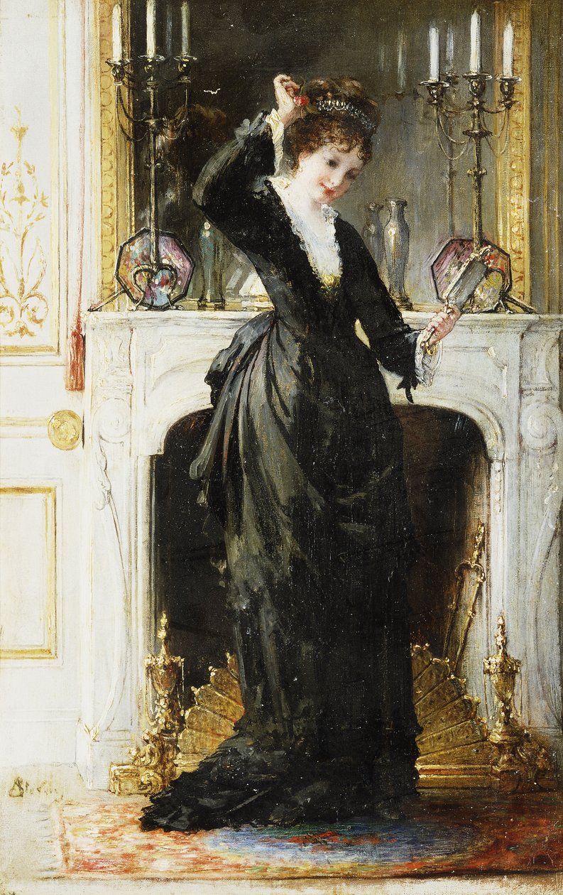 v budoáru, od Alfred Emile Stevens