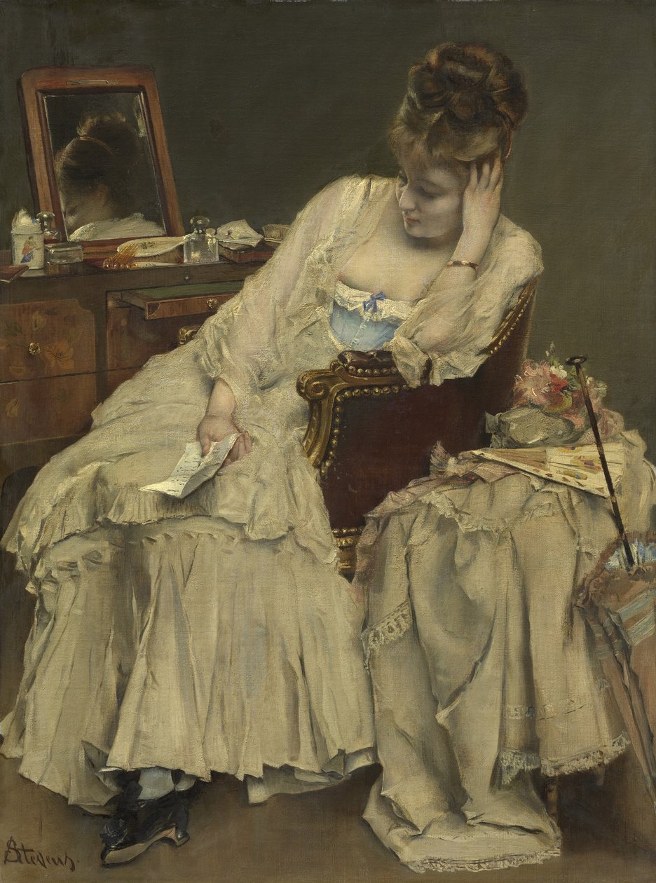 Vzpomínky a lítosti, c.1874 od Alfred Emile Stevens
