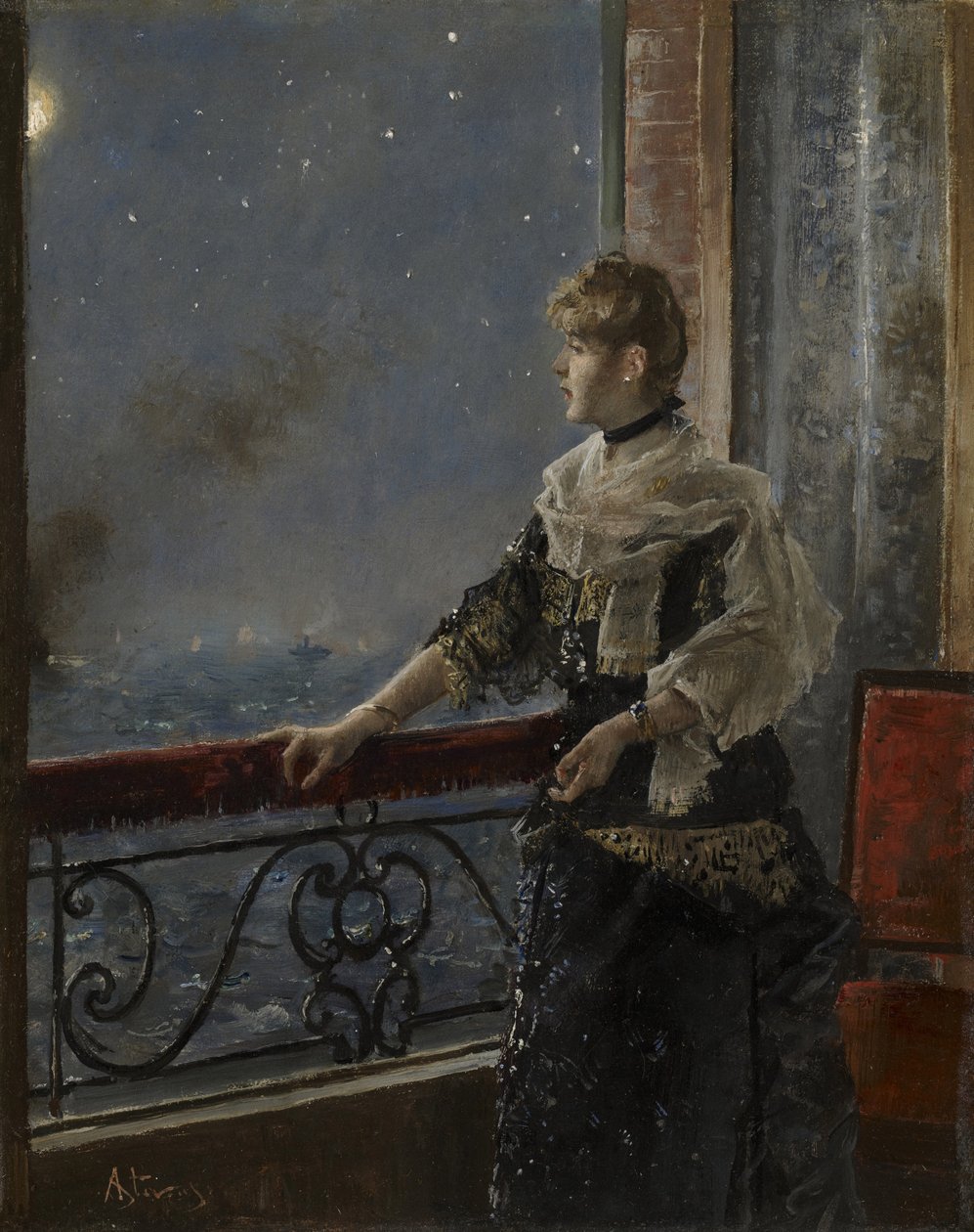 Měsíční svit od Alfred Emile Stevens