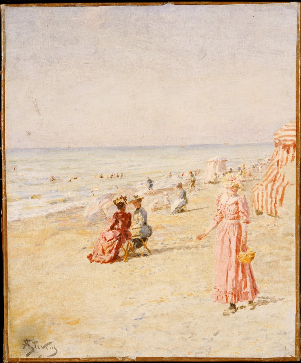 Pláž, Ostende od Alfred Emile Stevens