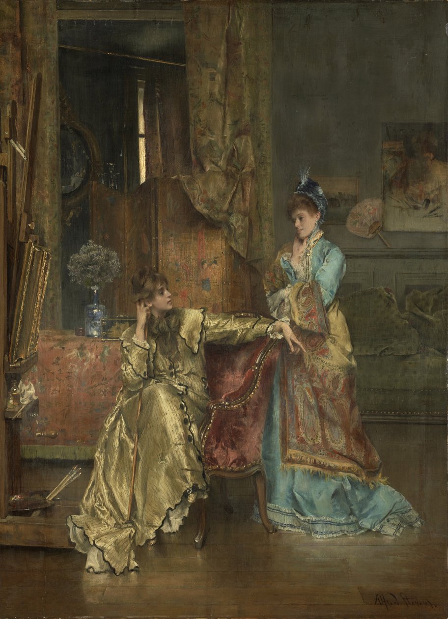 Návštěva, kolem roku 1870 od Alfred Emile Stevens